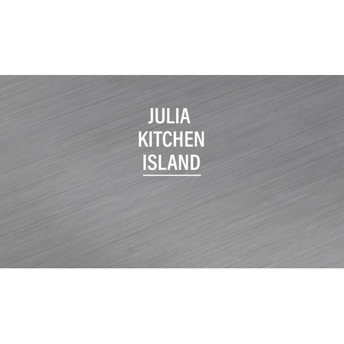 Three Posts Diamondback 50'' Wide Kitchen Island Set with Stainless